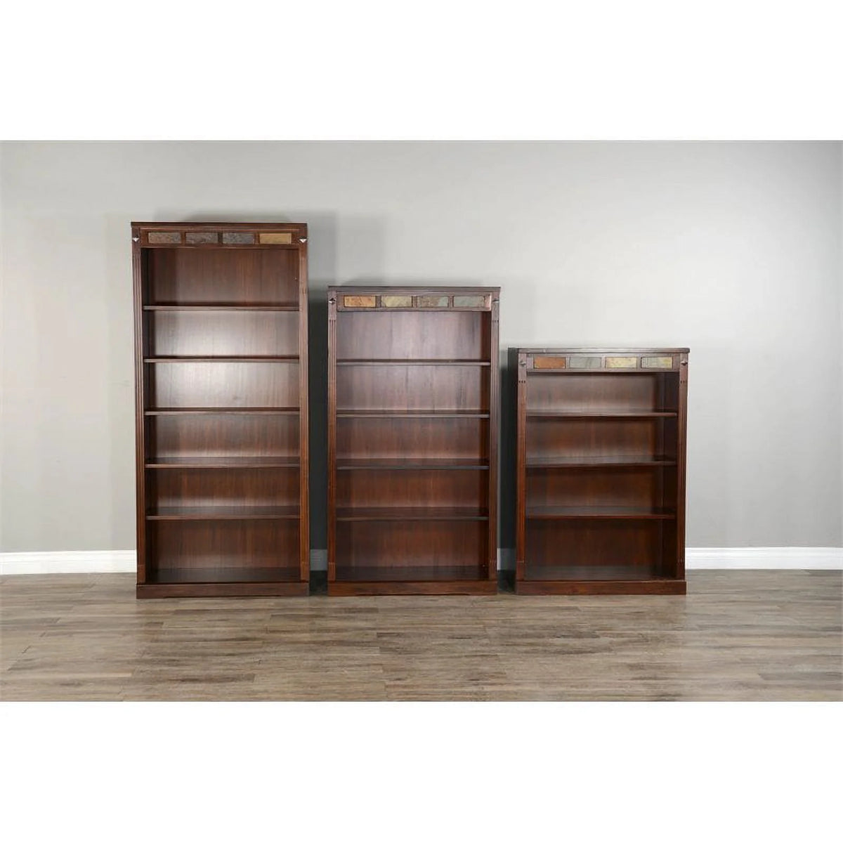 72" Traditional Wood Bookcase J824