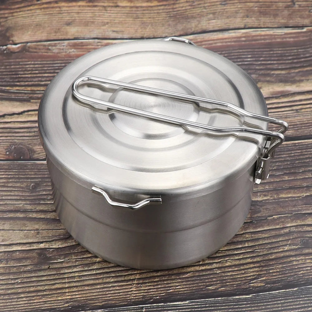 1.5L Stainless Steel Lunch Box With Lid And Handle U44852
