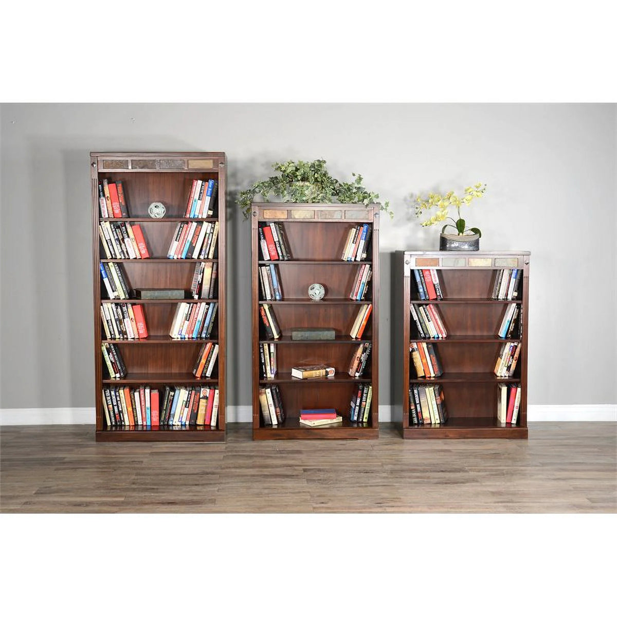 72" Traditional Wood Bookcase J824