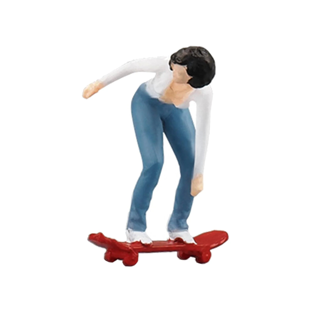 1/64 Scale Miniature Resin Painted Skateboard Figure for Diorama Model S4259