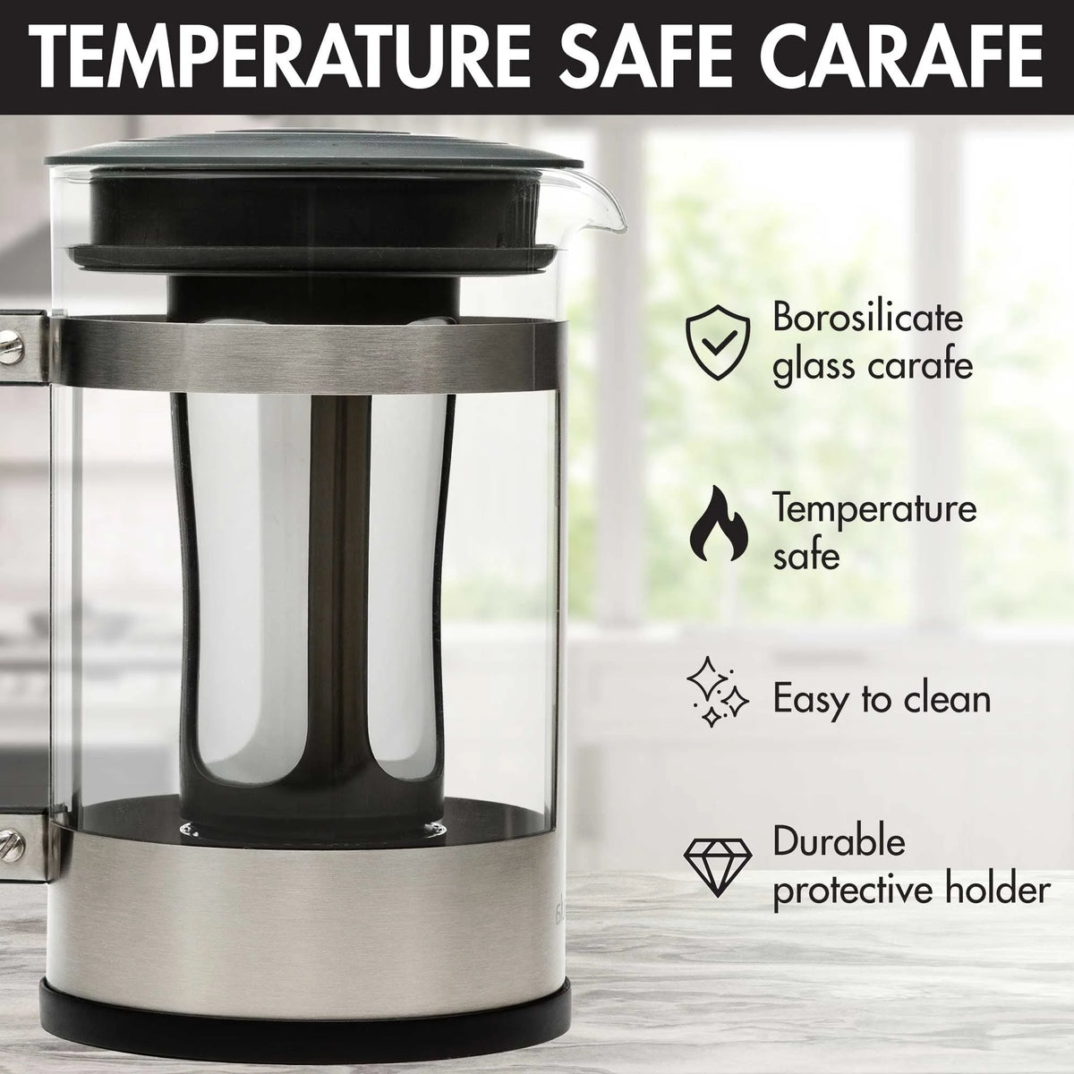 1.6 Quart Borosilicate Glass Cold Brew Coffee Maker X248