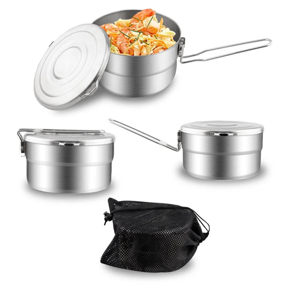 1.5L Stainless Steel Lunch Box With Lid And Handle U44852
