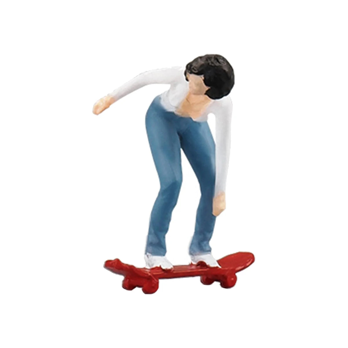 1/64 Scale Miniature Resin Painted Skateboard Figure for Diorama Model S4259