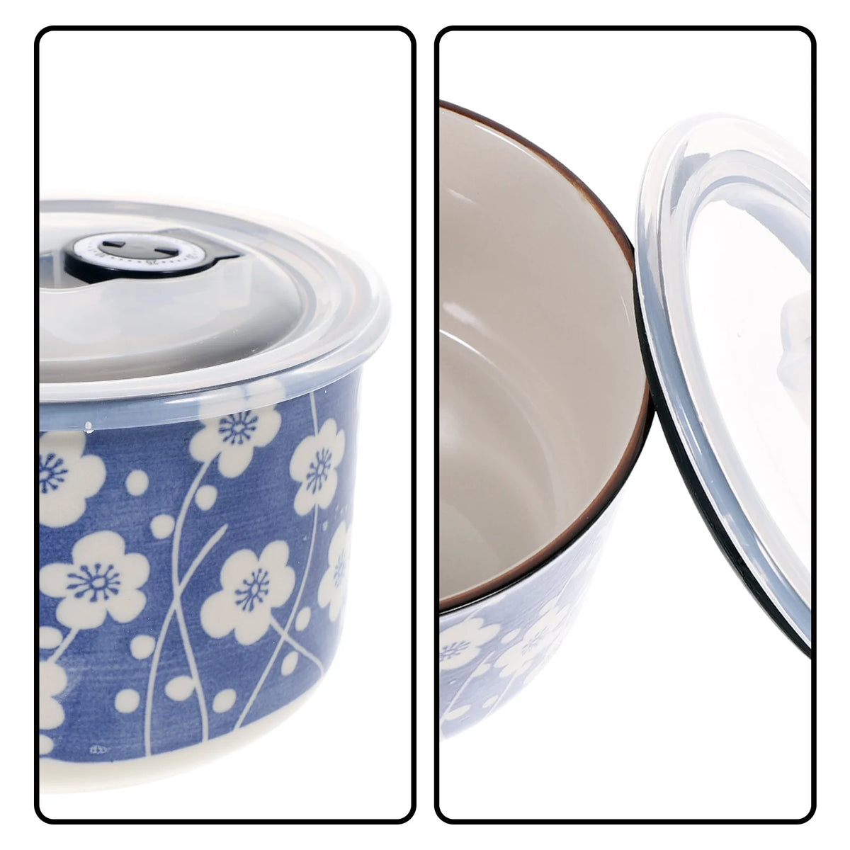 1 Set of Ceramic Noodle Bowl with Lid N99295