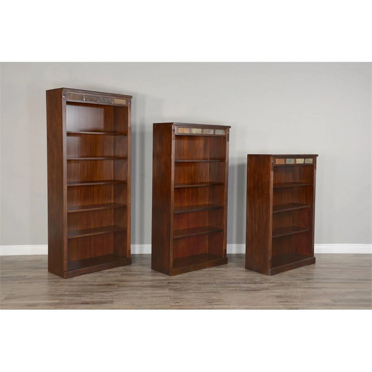 72" Traditional Wood Bookcase J824