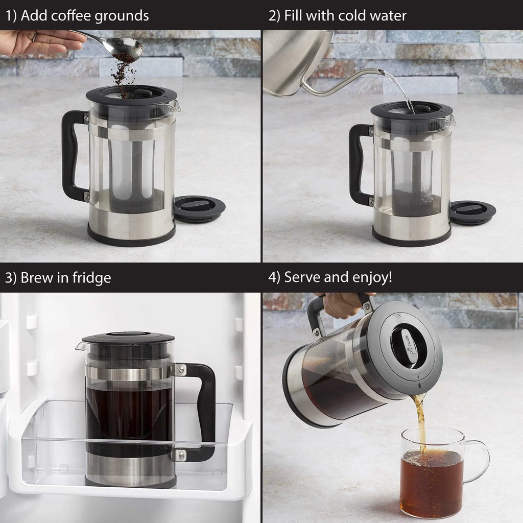 1.6 Quart Borosilicate Glass Cold Brew Coffee Maker X248