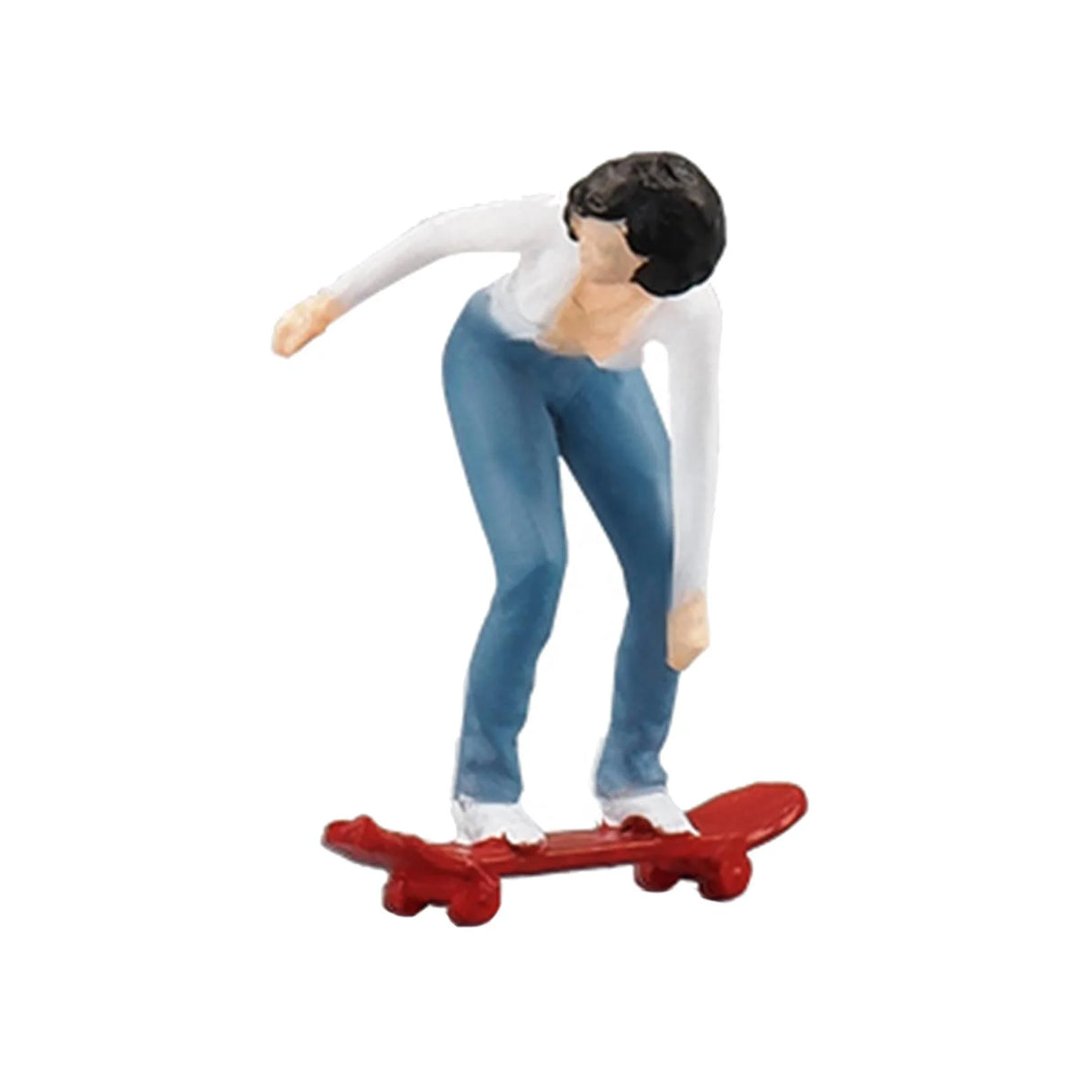 1/64 Scale Miniature Resin Painted Skateboard Figure for Diorama Model S4259