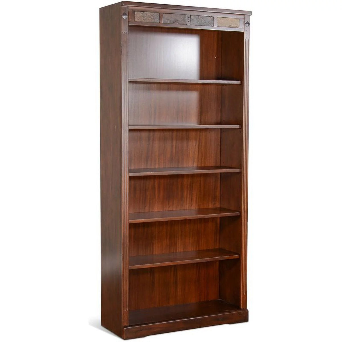 72" Traditional Wood Bookcase J824