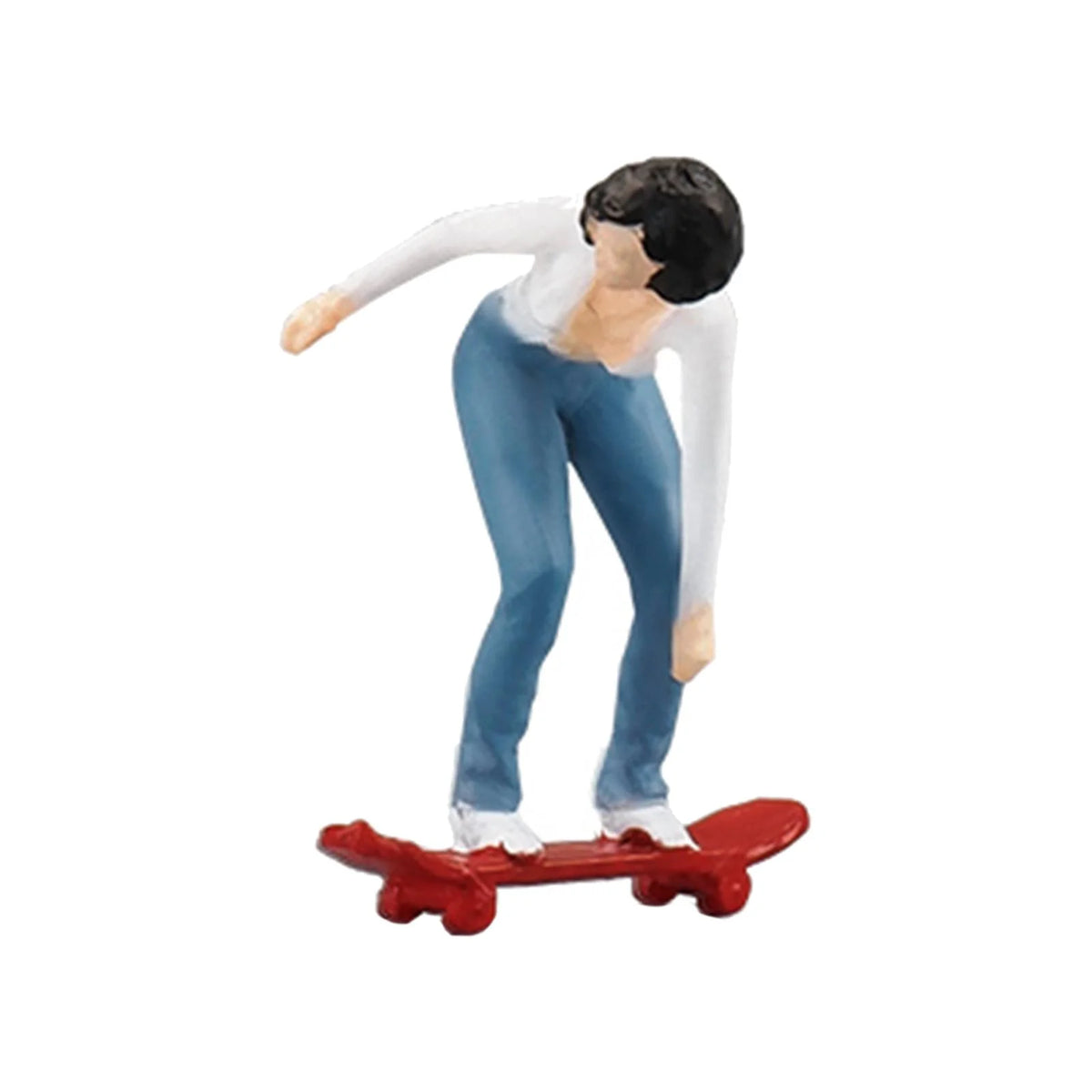1/64 Scale Miniature Resin Painted Skateboard Figure for Diorama Model S4259