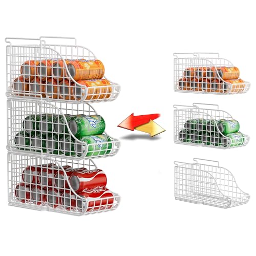 3-Pack Stackable Can Dispenser Bin with Handles Q543752