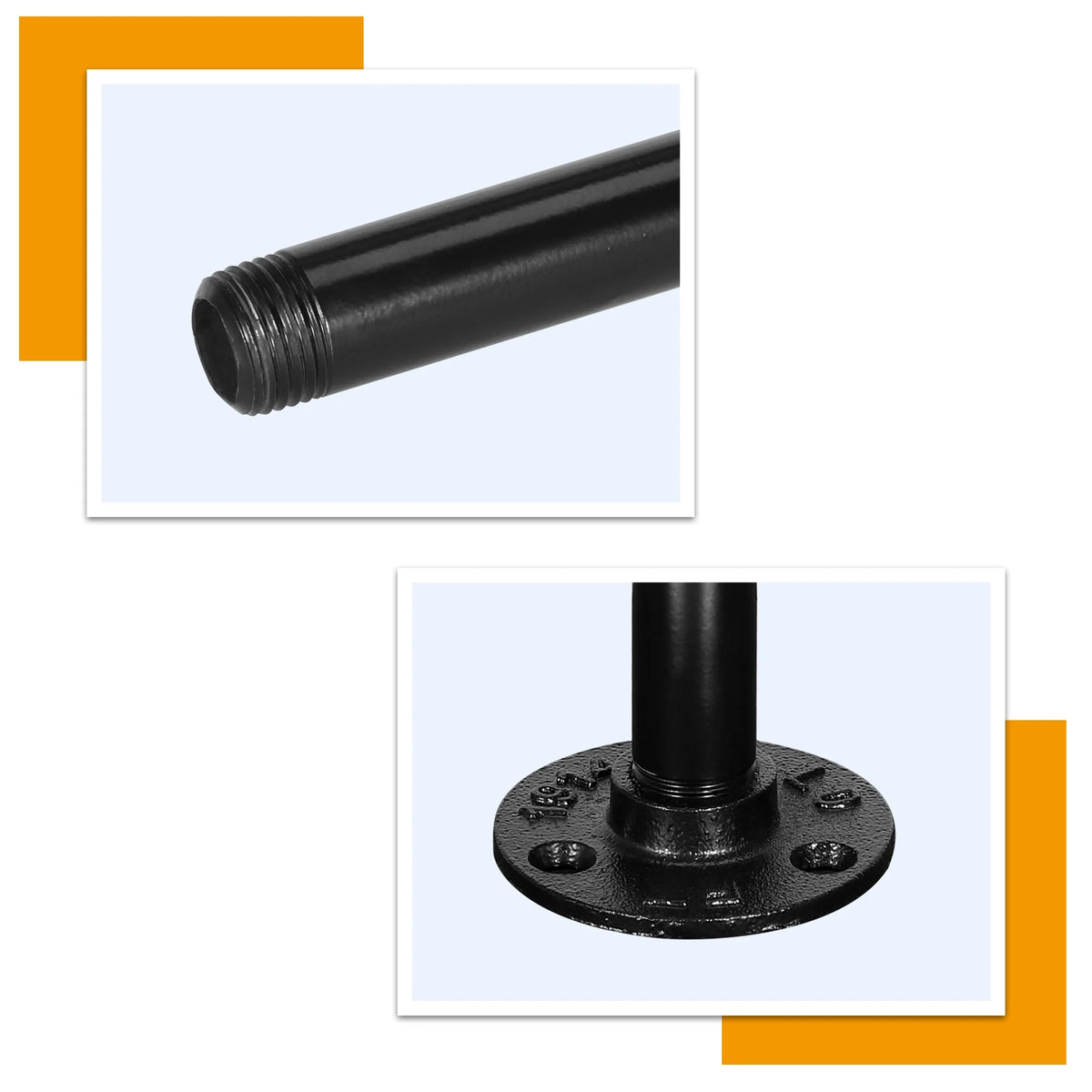 4-Pack 12 Inch Wheeled Tube Table Legs with Corner Casters N438892