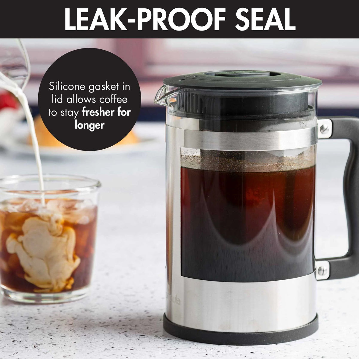 1.6 Quart Borosilicate Glass Cold Brew Coffee Maker X248