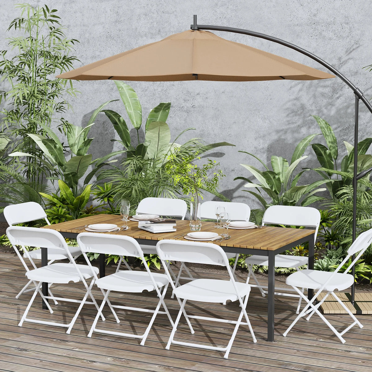10 Pack White Plastic Folding Chair 350lbs Capacity I896