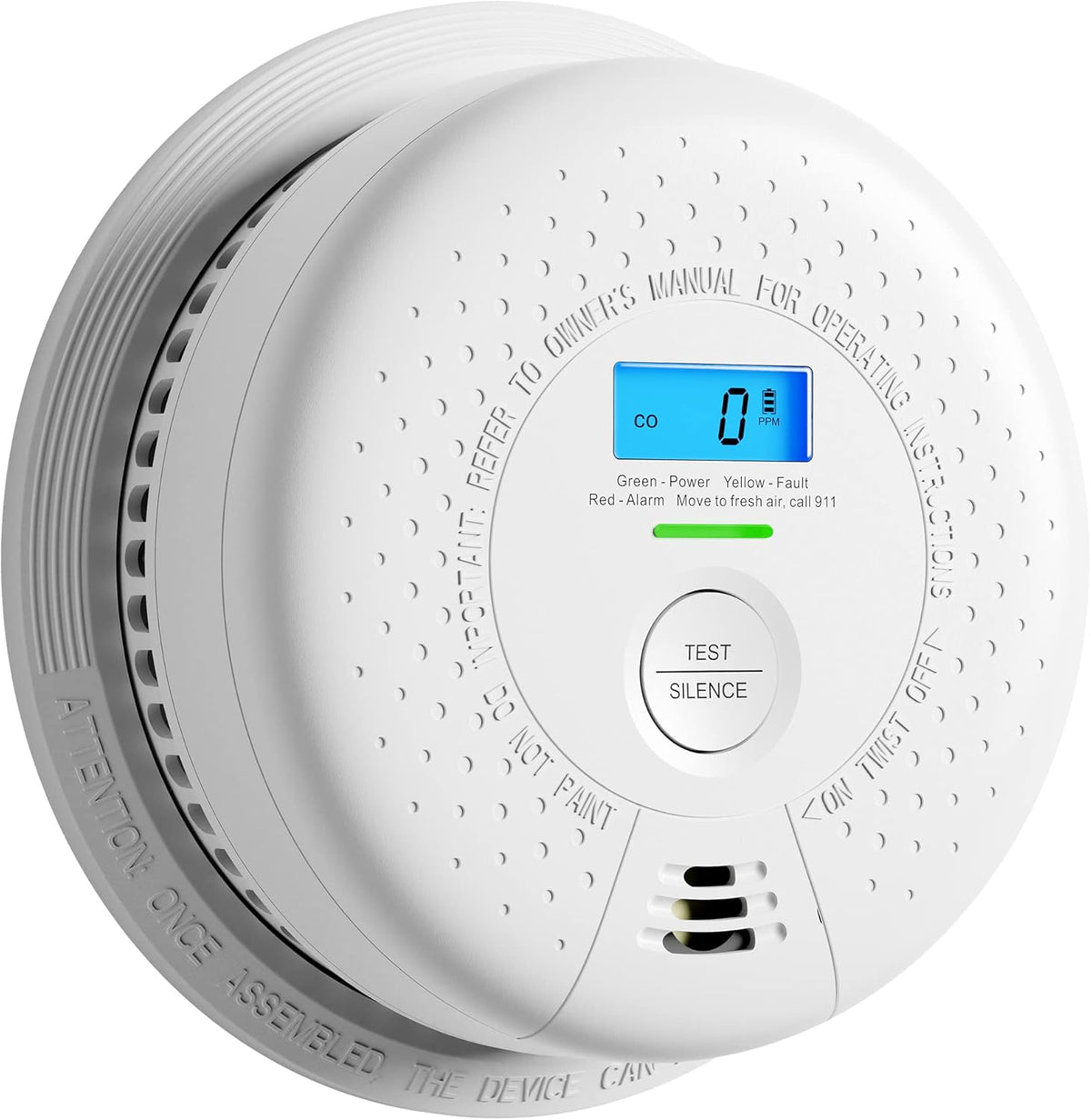 10 Year Battery Smoke and Carbon Monoxide Detector with LCD Display F143316